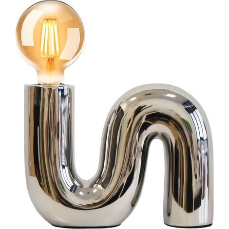 Pop S Lampe, Keramik, Chrom E27 H20cm DIVERS (1/5)