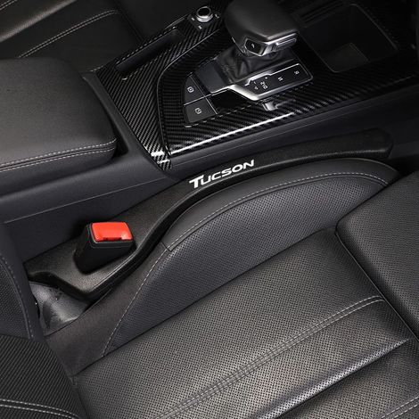 (Noir à gauche) Bouchon de couture de siège auto neuf, bande anti-fuite pour couture de siège, protection anti-chute pour Hyundai Tucson NX4 2021, 2016, 2015, 2018 (1/5)