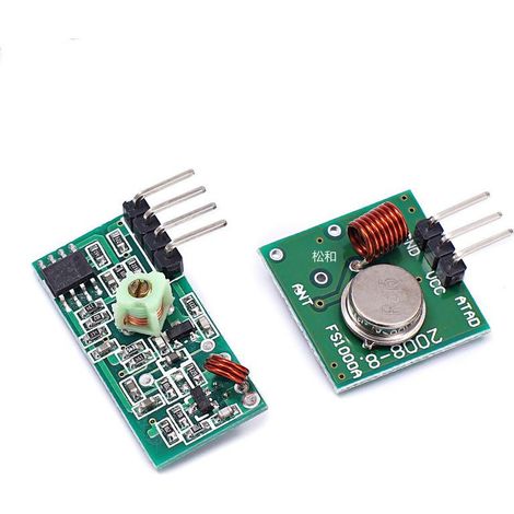 Module émetteur sans fil super régénératif 315M, émetteur et récepteur d'alarme antivol (1 paire) (1/5)