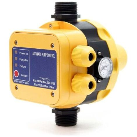 Pressostat EPC-5 – 175 x 185 x 150 mm – 230 V – 10 bars – Réseaux d’eaux domestiques & Pompes monophasées – Anti-marche à sec