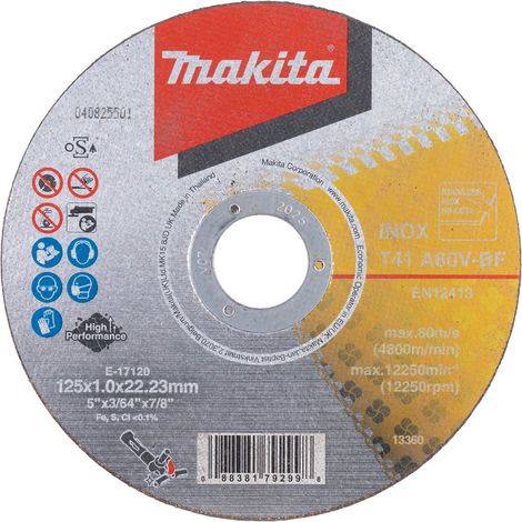 DISQUE A TRONCONNER METAL ET INOX A60U 125x1MM - MAKITA - E-17120