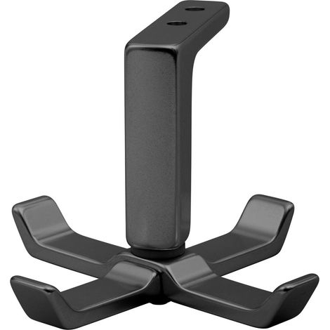 Garderobenhaken - Deckenhaken drehbar mit 4 Haken - Schwarz - Pro