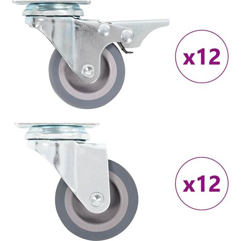 vidaXL 24 pcs Swivel Casters 50 mm (1/5)
