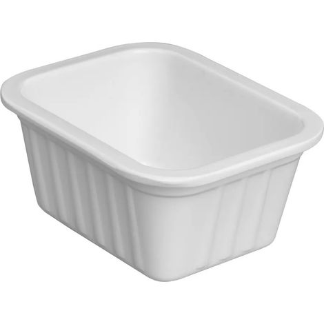Coppetta salsa rettangolare in melamina bianca Tablecraft ml 60 set 6 pz (1/2)