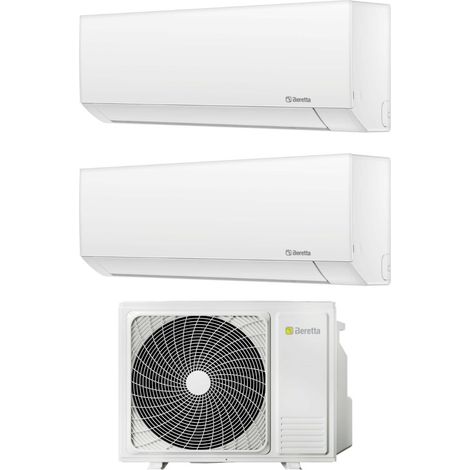 klimagerät beretta dual split inverter inverter breva serie 9000+12000 btu r-32 mit ue 18000-2 wi-fi optional klasse a++