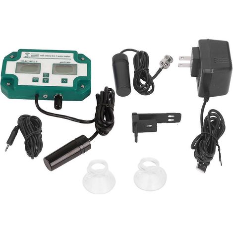 Hochpräzises 6-in-1-Wasserqualitätsmessgerät mit pH-Wert, TDS, EC, SG, Salzgehalt und Temperaturmessung, WLAN-Verbindung.