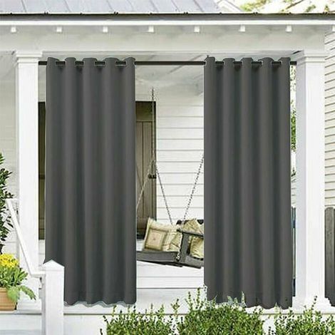 Rideaux extérieurs Jardin Patio Gazebo Rideau occultant Coupe-vent Protection UV Résistant à la moisissure, Rideaux (1/3)