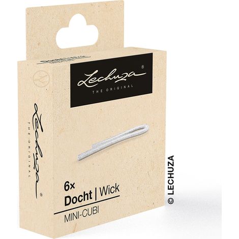 LECHUZA – Mèches de rechange pour insert de plantation, MINI-CUBI – Lot de 6 (1/2)