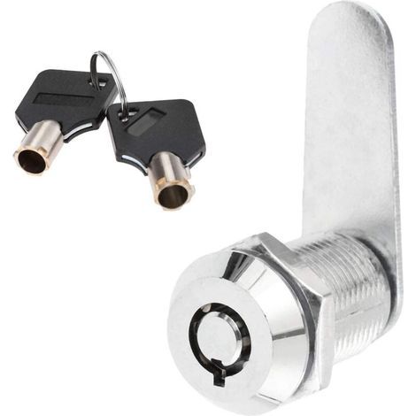 Zinc alloy tubular lock for security drawer, door cylinder, mailbox, toolbox, 2-key lock (25mm) (1/5)