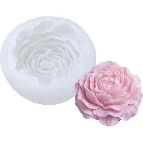 3D-Pfingstrosen-Silikonform für Aromatherapie, Kerzenherstellung, Bastelarbeiten, Backen und DIY-Geschenke (1/4)