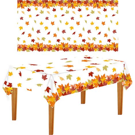 Nappe De Table Jetable - PEVA - Pour Fête De Thanksgiving Et Événements Festifs - 137 X 274 Cm - 1 Pièce (1/5)