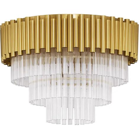 [GEBRAUCHT] B-Ware Nova Luce Deckenleuchte Deckenlampe Magnolia Gold E14 Led 6 Fach Dimmbar 50 Cm