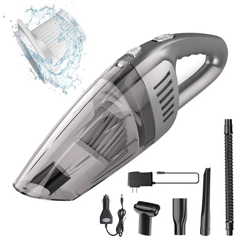 Hand-Akku-Autostaubsauger, 8000PA starke Saugkraft, 120 W hohe Leistung, Nass- und Trockengebrauch, schnelle Reinigung für Fahrzeug, Zuhause, Büro (1/5)