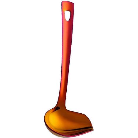 Louche à sauce, cuillère à soupe, petite louche, cuillères de service polies miroir avec bec verseur, louche à sauce, louche à sauce pour sauces au chocolat-Red (1/5)