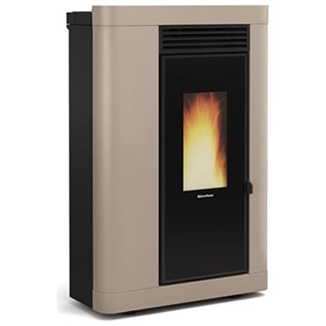 Stufa a Pellet Canalizzata Slim Nordica Extraflame Annabella Plus 5.0 V5 Tortora 9 kW