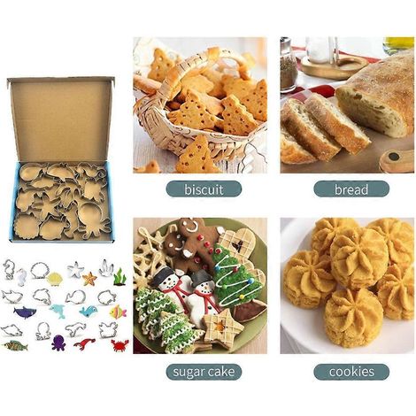 Emporte-pièces pour fondant, biscuits et autres gourmandises, en acier inoxydable. (1/4)