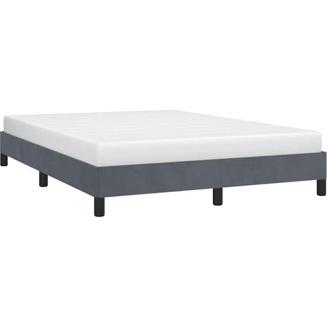 Struttura letto senza Materasso Grigio Scuro 152x203 cm matrimoniale Velluto vidaXL (1/5)