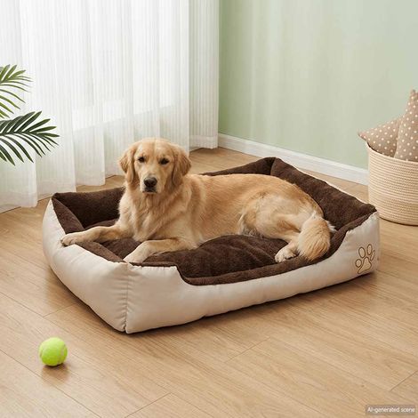 Lit pour chiens Beige et marron XXL (1/5)