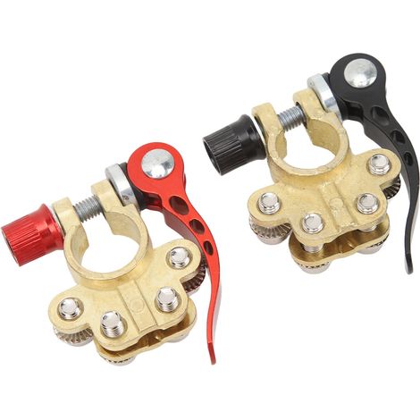 2-teiliger Batteriepolstecker, schwarze und rote Klemmen für Boote, Anhänger, kompatibel mit SAE oder JIS Typ A (1/5)