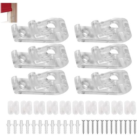 Set di 6 pezzi, gancio a catena per tende a rullo, clip per clip per tende, supporto per cordino per tende, gancio per catenella di perline, supporto per cordino di sicurezza, gancio (1/5)