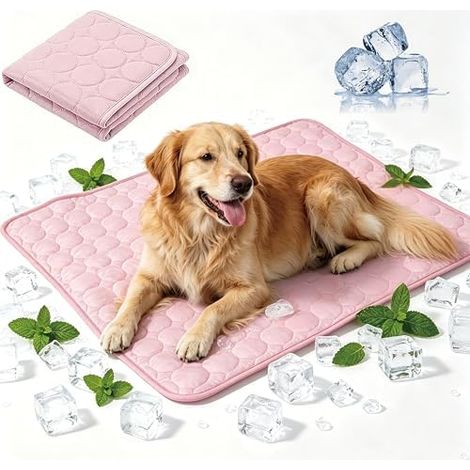 Kühlmatte für Hunde, Kühlmatte Hund für Katze, Hundematte Sommer Kühlkissen Waschbares Hundebett, Faltbar, 100 75cm, Hundekühlmatte Selbstkühlend, Matte für Haustiere & Mensch (XL) (1/5)