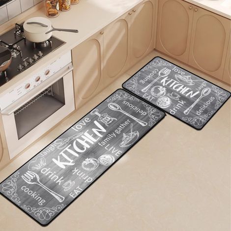 Tapis de cuisine 04 5080cm Terre de diatomées Tapis de cuisine pour couverts, absorbant l'eau et l'huile, en terre de diatomées, résistant à l'usure, facile à nettoyer, antidérapant. (1/5)