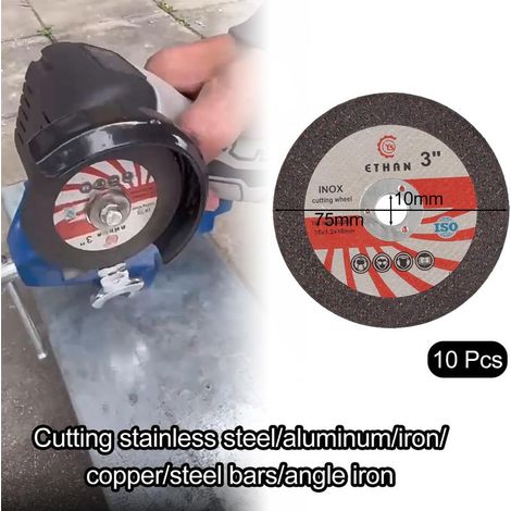 Set bestehend aus 15 Trennscheiben (76 mm), 3 Fächerscheiben (76 mm), Trennscheiben (76 x 10 mm), 2 Filzpolierscheiben (75 x 10 mm) für Mini-Winkelschleifer, zum Trennen und Polieren (1/5)