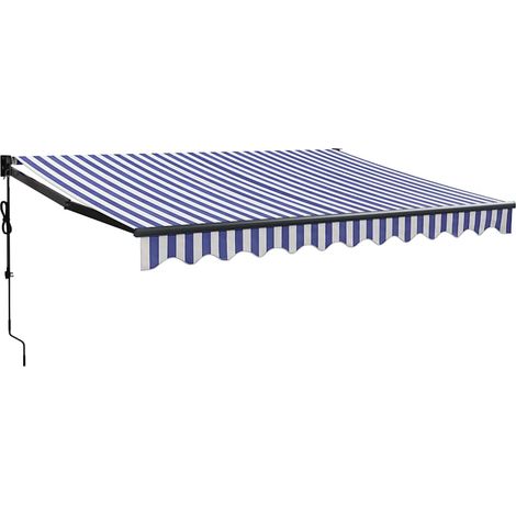 Maison Exclusive - Tenda Sole Automatica Retrattile Blu e Bianca 3,5x2,5 m