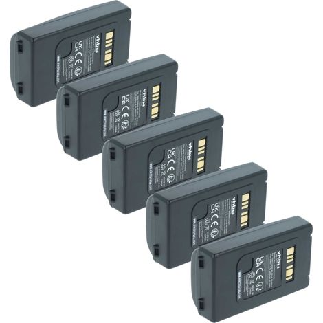 vhbw 5x Akku kompatibel mit Datalogic Skorpio X4, Skorpio X3 Barcodescanner POS (6800 mAh, 3,7 V, Li-Ion)