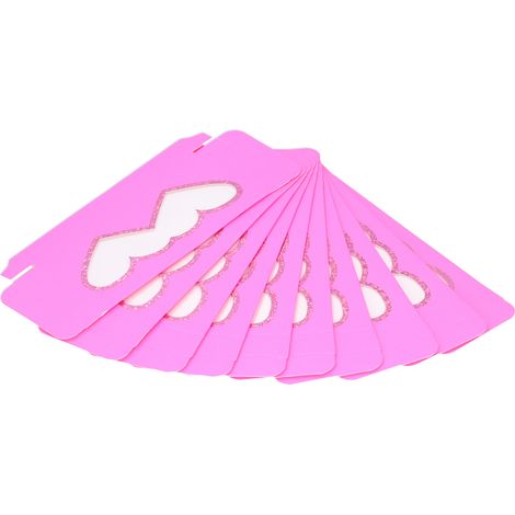 Boîte de rangement papier pour faux cils, lot de 10 étuis vides avec couvercle, emballage cosmétique pratique, conteneur de protection pour extension de cils, modèle D21 (1/5)