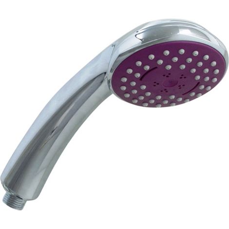 Schläfer 1305100  Manopola Doccia Grande G 1/2 pollici, Diametro 95mm, Soffione Doccia Cromo/Lilla 3 Modalità Spray, Doccetta Universale Violette Soffione Multigetto 3-getti Massaggio