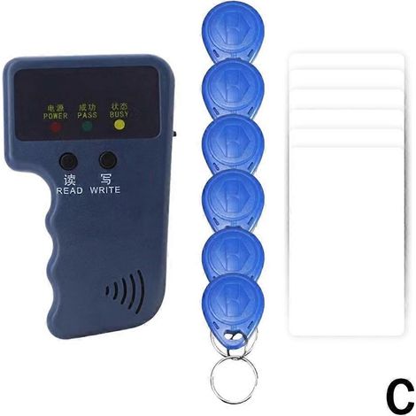 Copieur de cartes d'identité RFID portable 125 kHz et lecteur de clés + étiquettes/cartes