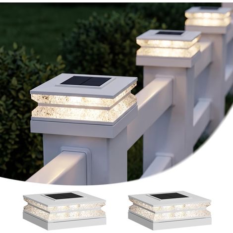 Capuchon de Poteau Solaire pour 9x9-12x12 cm, lot de 2, IP44 (1/5)