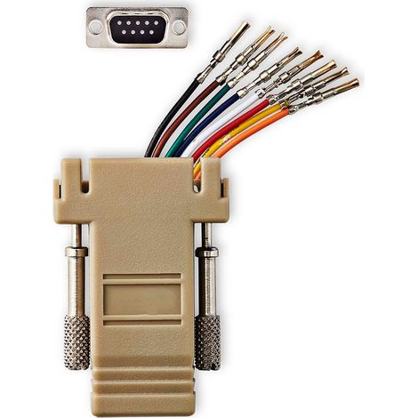 Adattatore seriale adattatore d sub 9 pin femmina rj45 femmina nichelato avorio scatola