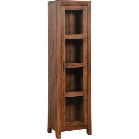 Libreria in legno con ante in vetro - Stile rustico e funzionale