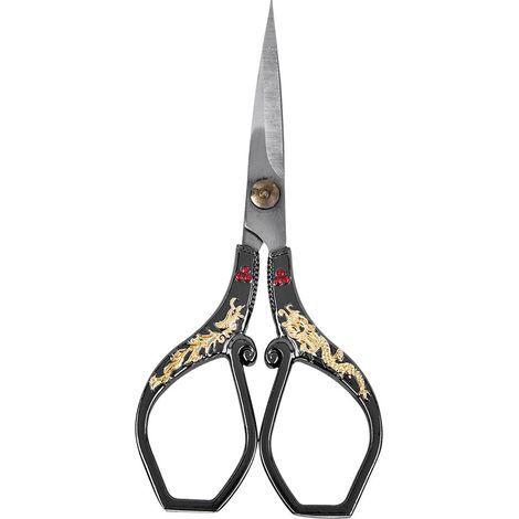 Ciseaux de couture vintage en acier inoxydable, coupe classique pour broderie et artisanat (1/5)