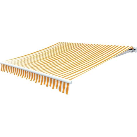 Maison Exclusive - Tessuto di Ricambio per Tenda da Sole Giallo e Bianco 580x295 cm Poliestere (1/5)