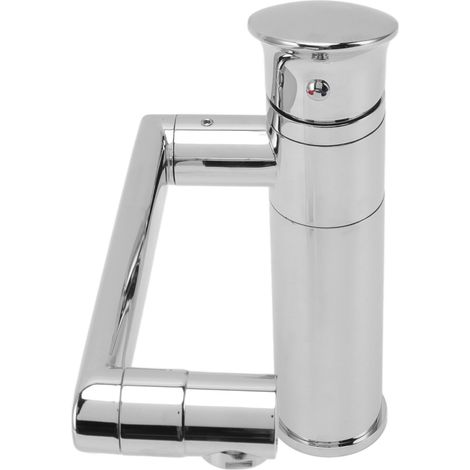 Robinet de lavabo universel avec flexible, robinet monotrou en métal pour cuisine et salle de bain, filetage G1/2 (1/5)