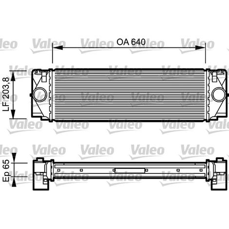 Intercooler, échangeur Valeo 817994 MERCEDES-BENZ 68013636AA 9065010101