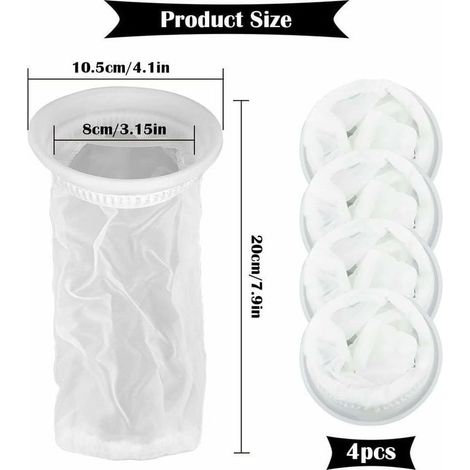 Lot de 4 Filtres à Eau de Pluie pour Réservoir IBC 1000 litres, en Nylon avec Raccord pour Couvercle IBC (1/4)