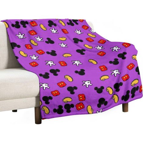 Mickey-Mouse-Decke, 127 x 152 cm, ultraweiche Flanelldecke. Superflauschig, warm und leicht, geeignet für alle Jahreszeiten, perfekt für Zuhause, Reisen und Büro.