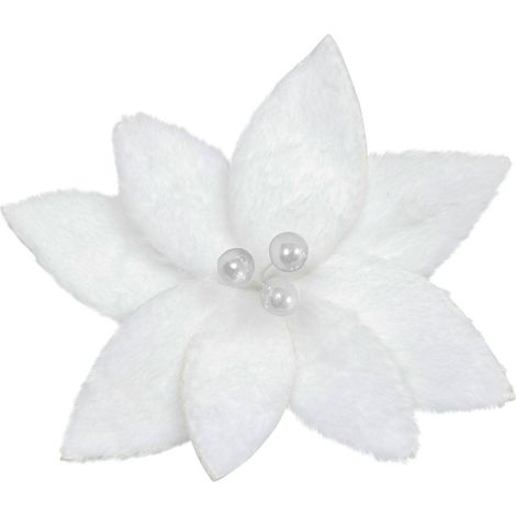 Decorazione per albero di stella di natale bianca 25 cm - Atmosphera créateur d'intérieur (1/4)