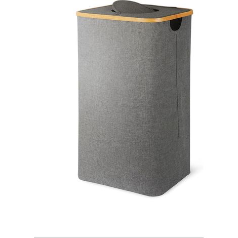 Conteneur à bouteilles consignées pratique 70 x 42 x 34 cm design moderne cuisine en feutre gris
