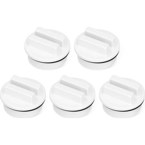 5 pièces Bouchon d'hiver pour Piscine . bouchon hivernage piscine.bouchon piscine.Accessoire pour piscine en hiver.Bouchon de Retour de Piscine 1 1/2" Bouchons de Tuyau de Piscine fileté avec Joint (1/4)