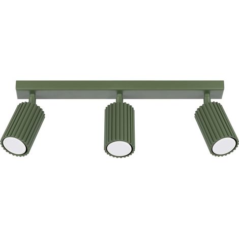 Foco ámbar 3 GU10 verde oliva ALU lumilo 16.379.19 (1/5)