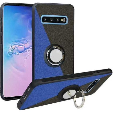 Funda protectora de silicona negra con parte trasera azul para Samsung Galaxy S10+ (1/3)