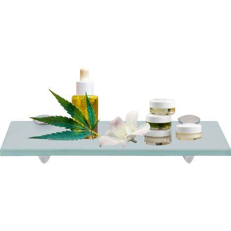 Mensola da parete in vetro 40 x 10 cm x 8 mm Satin Per cucine e bagni (1/5)