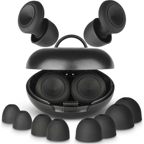 Bouchons d'oreilles réducteurs de bruit - 1 paire, silicone, blancs (1/5)