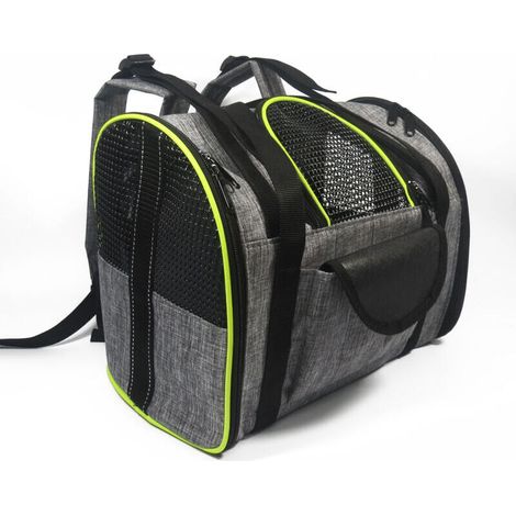 Sac à dos pour chien/chat, sac de transport portable pour animal de compagnie avec sac de voyage respirant pliable multifonctionnel, idéal pour les animaux de compagnie de 3 à 10 kg (1/4)