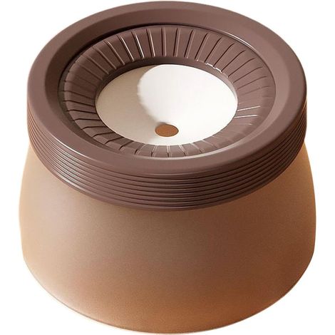 Bebedero flotante - Antivuelco - Hidrata a los perros - Diseño antigoteo - Capacidad de 1200 ml - Marrón (1/5)